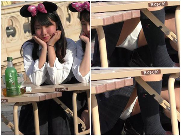 制服JKパンチラ逆さ撮り 夢の国編 No.9