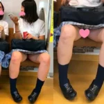 股をおっぴろげてエロい内太ももを見せつける美少女JKちゃん【JK対面撮り】